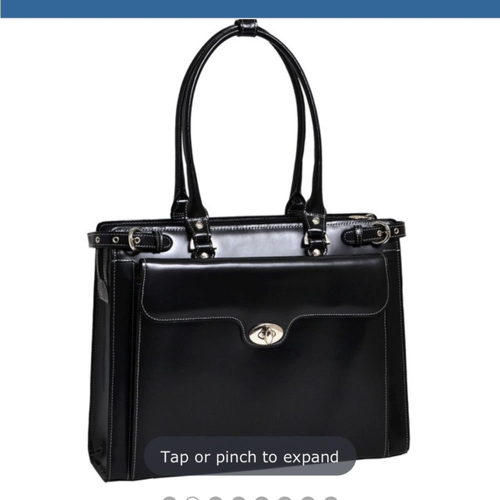 McKlein Leather briefcase / laptop bag. Black